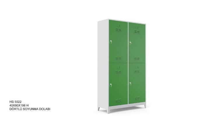 Quad, Half Door Locker